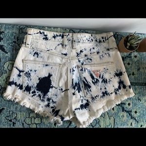 Guess high waisted denim shorts